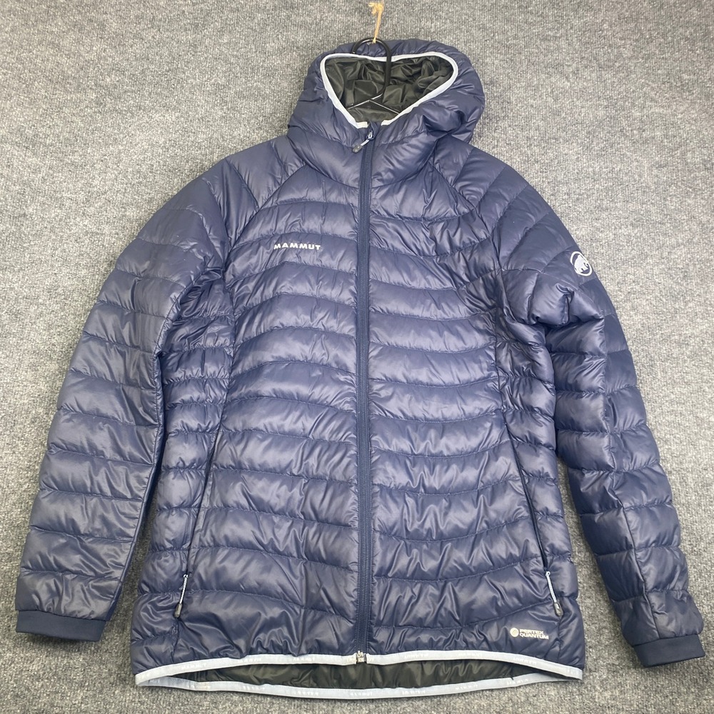 Mammut Crag In Down Jacket Navy Blue Mens Large Pertex Quantum Trail Layer